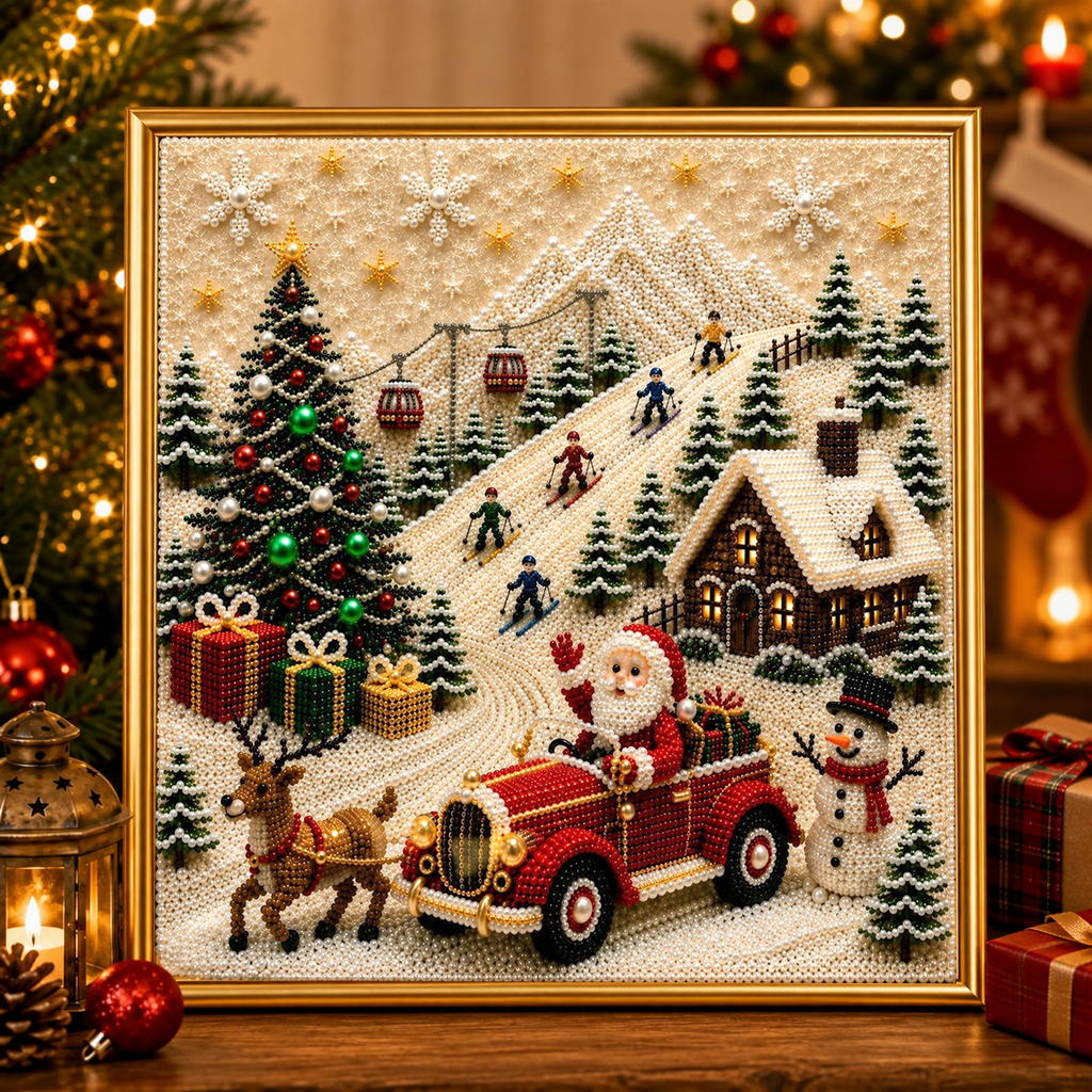 ✨ 3D Christmas Pearl Craft Kit – Relaxing DIY Holiday Art