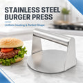✨ 50% OFF Burger & Dough Press 🍔 Stainless Steel Burger Press 4.72" Round Smash Burger Press‑ Pro Non‑Stick Burger Smasher 🍔
